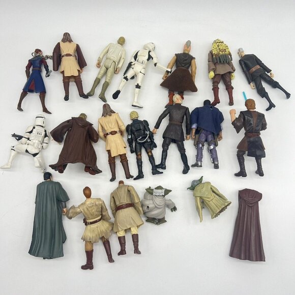 Hasbro Star Wars Action Figure Lot Mixed Years Yoda Storm Trooper Luke Toys Read - Picture 3 of 3